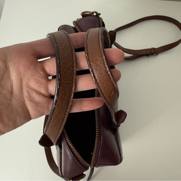 Fossil Rachel Cow Hide Leather Satchel Crossbody Bag Purse FLAW - Picture 7 of 16